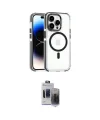 ieg™ iPhone 15 Pro Max Kılıf Kozmos Doku Koleksiyonu - Siyah Vanessa Magic Hayalet Cam