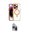 ieg™ iPhone 15 Pro Max Kılıf Kozmos Doku Koleksiyonu - Siyah Vanessa Magic Hayalet Cam