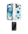 ieg™ iPhone 15 Pro Max Kılıf Kozmos Doku - Siyah 3D Antistatik Hayalet Cam Ekran Koruyucu