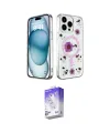 ieg™ iPhone 15 Pro Max Kılıf Kozmos Doku - Siyah Bilvis 5in1 3D Magic Cam Ekran Koruyucu