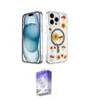 ieg™ iPhone 15 Pro Max Kılıf Kozmos Doku - Siyah Bilvis 5in1 3D Magic Cam Ekran Koruyucu