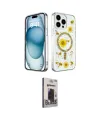 ieg™ iPhone 15 Pro Max Kılıf Kozmos Doku - Siyah Bilvis Hayalet Cam Ekran Koruyucu