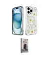 ieg™ iPhone 15 Pro Max Kılıf Kozmos Doku - Siyah Bilvis Hayalet Cam Ekran Koruyucu
