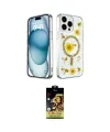 ieg™ iPhone 15 Pro Max Kılıf Kozmos Doku - Siyah Buffer Cam Ekran Koruyucu