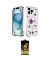 ieg™ iPhone 15 Pro Max Kılıf Kozmos Doku - Siyah Buffer Cam Ekran Koruyucu