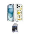 ieg™ iPhone 15 Pro Max Kılıf Kozmos Doku - Siyah Vanessa Magic Cam