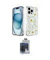 ieg™ iPhone 15 Pro Max Kılıf Kozmos Doku - Siyah Vanessa Magic Cam