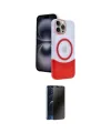 ieg™ iPhone 15 Pro Max Kılıf Kozmos Form Özel Seri - Siyah 3D Antistatik Hayalet Cam Ekran Koruyucu