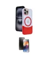 ieg™ iPhone 15 Pro Max Kılıf Kozmos Form Özel Seri - Siyah 3D Antistatik Mat Seramik Nano Ekran Koruyucu