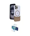 ieg™ iPhone 15 Pro Max Kılıf Kozmos Form Özel Seri - Siyah 3D Antistatik Seramik Nano Ekran Koruyucu