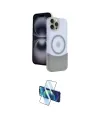 ieg™ iPhone 15 Pro Max Kılıf Kozmos Form Özel Seri - Siyah 3D Antistatik Seramik Nano Ekran Koruyucu