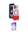 ieg™ iPhone 15 Pro Max Kılıf Kozmos Form Özel Seri - Siyah Bilvis 5in1 3D Magic Cam Ekran Koruyucu