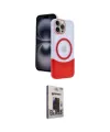 ieg™ iPhone 15 Pro Max Kılıf Kozmos Form Özel Seri - Siyah Bilvis Hayalet Cam Ekran Koruyucu