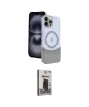 ieg™ iPhone 15 Pro Max Kılıf Kozmos Form Özel Seri - Siyah Bilvis Hayalet Cam Ekran Koruyucu