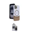 ieg™ iPhone 15 Pro Max Kılıf Kozmos Form Özel Seri - Siyah Vanessa Magic Hayalet Cam