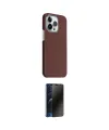 ieg™ iPhone 15 Pro Max Kılıf Kozmos Klasik Prime - Siyah 3D Antistatik Hayalet Cam Ekran Koruyucu