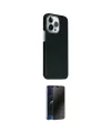 ieg™ iPhone 15 Pro Max Kılıf Kozmos Klasik Prime - Siyah 3D Antistatik Hayalet Cam Ekran Koruyucu