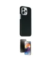 ieg™ iPhone 15 Pro Max Kılıf Kozmos Klasik Prime - Siyah 3D Antistatik Mat Seramik Nano Ekran Koruyucu