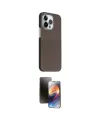 ieg™ iPhone 15 Pro Max Kılıf Kozmos Klasik Prime - Siyah 3D Antistatik Mat Seramik Nano Ekran Koruyucu
