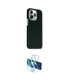 ieg™ iPhone 15 Pro Max Kılıf Kozmos Klasik Prime - Siyah 3D Antistatik Seramik Nano Ekran Koruyucu