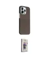 ieg™ iPhone 15 Pro Max Kılıf Kozmos Klasik Prime - Siyah Bilvis 3D Cam Ekran Koruyucu