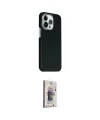 ieg™ iPhone 15 Pro Max Kılıf Kozmos Klasik Prime - Siyah Bilvis 3D Cam Ekran Koruyucu