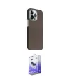 ieg™ iPhone 15 Pro Max Kılıf Kozmos Klasik Prime - Siyah Bilvis 5in1 5D Magic Hayalet Cam Ekran Koruyucu