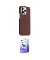 ieg™ iPhone 15 Pro Max Kılıf Kozmos Klasik Prime - Siyah Bilvis 5in1 5D Magic Hayalet Cam Ekran Koruyucu