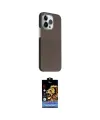 ieg™ iPhone 15 Pro Max Kılıf Kozmos Klasik Prime - Siyah Buffer Hayalet Cam Ekran Koruyucu