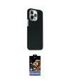 ieg™ iPhone 15 Pro Max Kılıf Kozmos Klasik Prime - Siyah Buffer Hayalet Cam Ekran Koruyucu