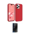 ieg™ iPhone 15 Pro Max Kılıf Kozmos Yansıma Özel Seri - Siyah 3D Antistatik Hayalet Cam Ekran Koruyucu