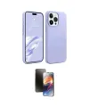 ieg™ iPhone 15 Pro Max Kılıf Kozmos Yansıma Özel Seri - Siyah 3D Antistatik Mat Seramik Nano Ekran Koruyucu
