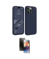ieg™ iPhone 15 Pro Max Kılıf Kozmos Yansıma Özel Seri - Siyah 3D Antistatik Mat Seramik Nano Ekran Koruyucu