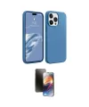 ieg™ iPhone 15 Pro Max Kılıf Kozmos Yansıma Özel Seri - Siyah 3D Antistatik Mat Seramik Nano Ekran Koruyucu