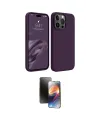 ieg™ iPhone 15 Pro Max Kılıf Kozmos Yansıma Özel Seri - Siyah 3D Antistatik Mat Seramik Nano Ekran Koruyucu