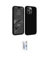 ieg™ iPhone 15 Pro Max Kılıf Kozmos Yansıma Özel Seri - Siyah Bilvis 0.18mm Plus Cam Ekran Koruyucu