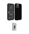 ieg™ iPhone 15 Pro Max Kılıf Kozmos Yansıma Özel Seri - Siyah Bilvis 3D Cam Ekran Koruyucu