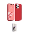ieg™ iPhone 15 Pro Max Kılıf Kozmos Yansıma Özel Seri - Siyah Bilvis 3D Mat Cam Ekran Koruyucu