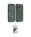 ieg™ iPhone 15 Pro Max Kılıf Kozmos Yansıma Özel Seri - Siyah Bilvis 3D Mat Cam Ekran Koruyucu