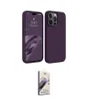 ieg™ iPhone 15 Pro Max Kılıf Kozmos Yansıma Özel Seri - Siyah Bilvis 3D Mat Cam Ekran Koruyucu