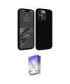 ieg™ iPhone 15 Pro Max Kılıf Kozmos Yansıma Özel Seri - Siyah Bilvis 5in1 3D Magic Cam Ekran Koruyucu