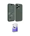 ieg™ iPhone 15 Pro Max Kılıf Kozmos Yansıma Özel Seri - Siyah Bilvis 5in1 5D Magic Hayalet Cam Ekran Koruyucu