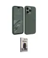 ieg™ iPhone 15 Pro Max Kılıf Kozmos Yansıma Özel Seri - Siyah Bilvis Hayalet Cam Ekran Koruyucu