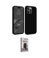 ieg™ iPhone 15 Pro Max Kılıf Kozmos Yansıma Özel Seri - Siyah Bilvis Hayalet Cam Ekran Koruyucu