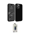 ieg™ iPhone 15 Pro Max Kılıf Kozmos Yansıma Özel Seri - Siyah Bilvis Hayalet Cam Ekran Koruyucu