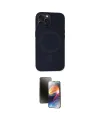 ieg™ iPhone 15 Pro Max Kılıf Kutup Serisi - Siyah 3D Antistatik Mat Seramik Nano Ekran Koruyucu