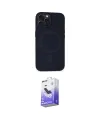 ieg™ iPhone 15 Pro Max Kılıf Kutup Serisi - Siyah Bilvis 5in1 5D Magic Hayalet Cam Ekran Koruyucu
