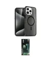 ieg™ iPhone 15 Pro Max Kılıf Nova Asil Prime - Siyah 360 Mat Full Body Arka Koruyucu