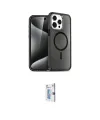 ieg™ iPhone 15 Pro Max Kılıf Nova Asil Prime - Siyah Bilvis 0.18mm Plus Cam Ekran Koruyucu