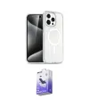 ieg™ iPhone 15 Pro Max Kılıf Nova Asil Prime - Siyah Bilvis 5in1 5D Magic Hayalet Cam Ekran Koruyucu